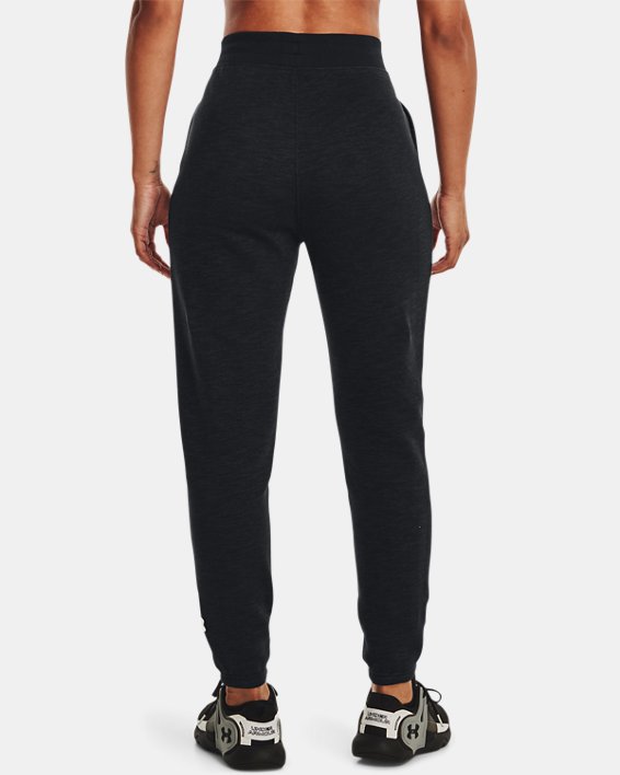 Women's UA Essential Fleece Script Pants, Black, pdpMainDesktop image number 1